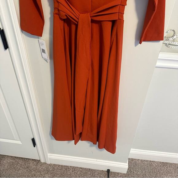 NWT Julia Jordan Burnt Orange Long Sleeve Maxi Dress 2 - Picture 4 of 12
